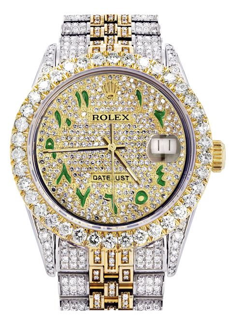 rolex iced out diamond.